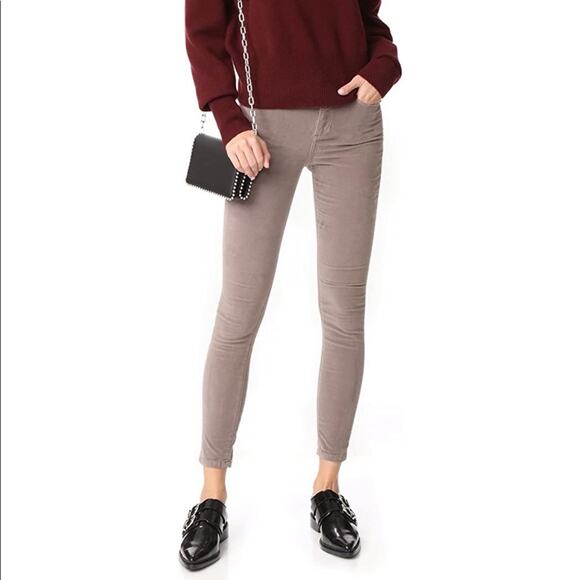 Joe's Jeans The Icon Velvet Midrise Skinny Ankle Jean in Rain - Picture 1 of 14